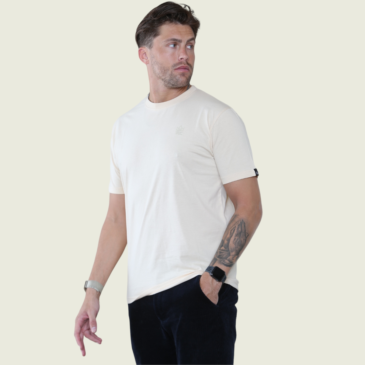 Pack of 4 organic Cotton Men's Round Neck t-shirts