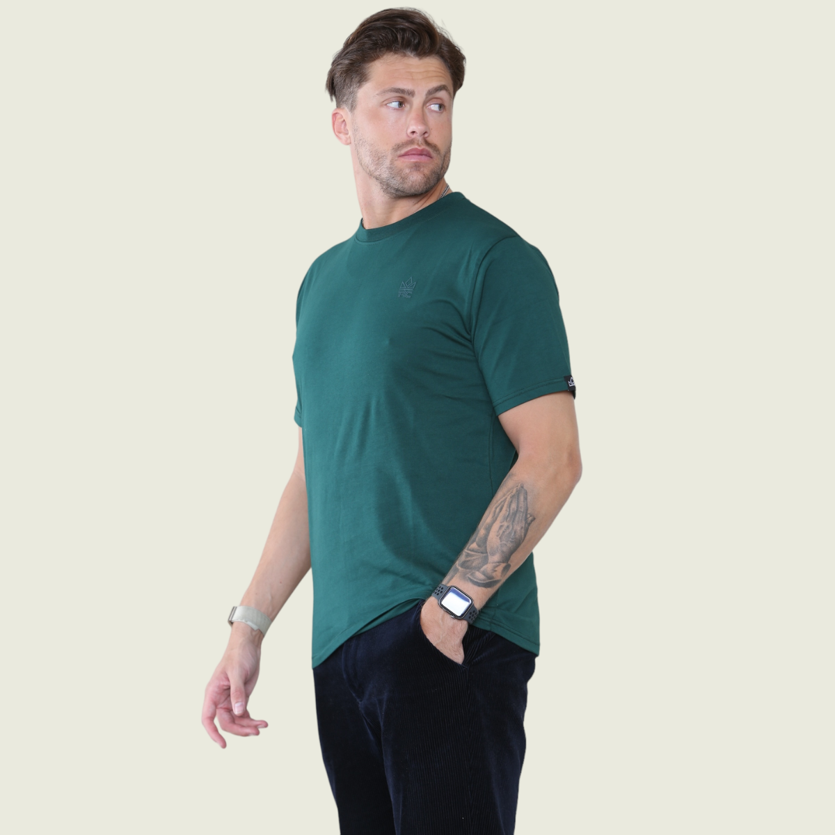 Pack of 4 organic Cotton Men's Round Neck t-shirts