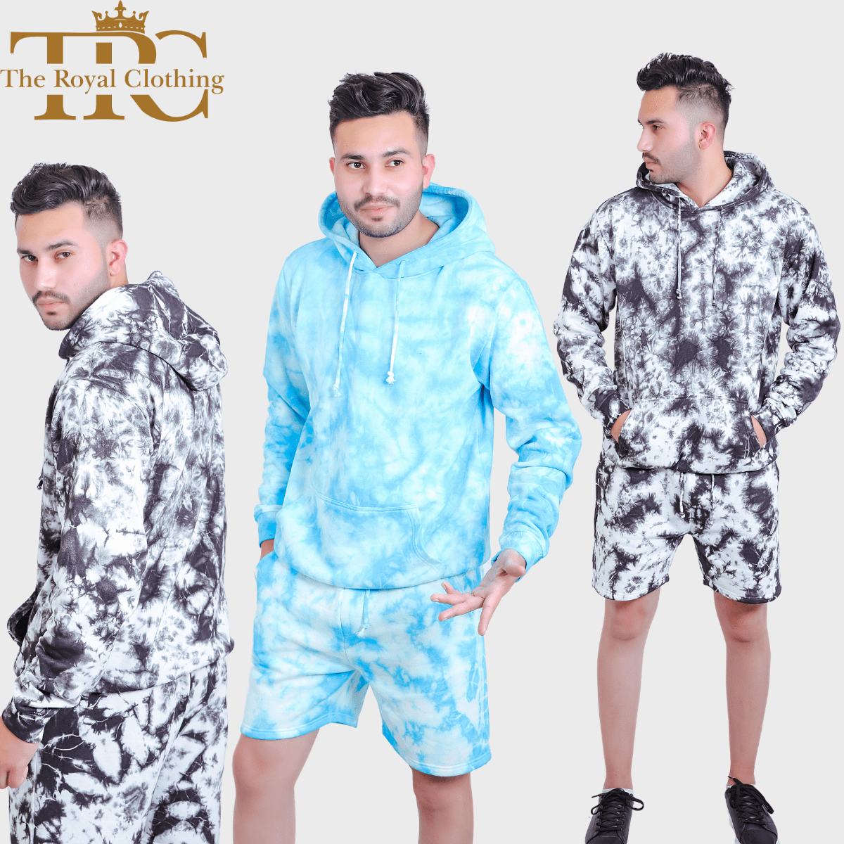 Men Tie Dye Short Set