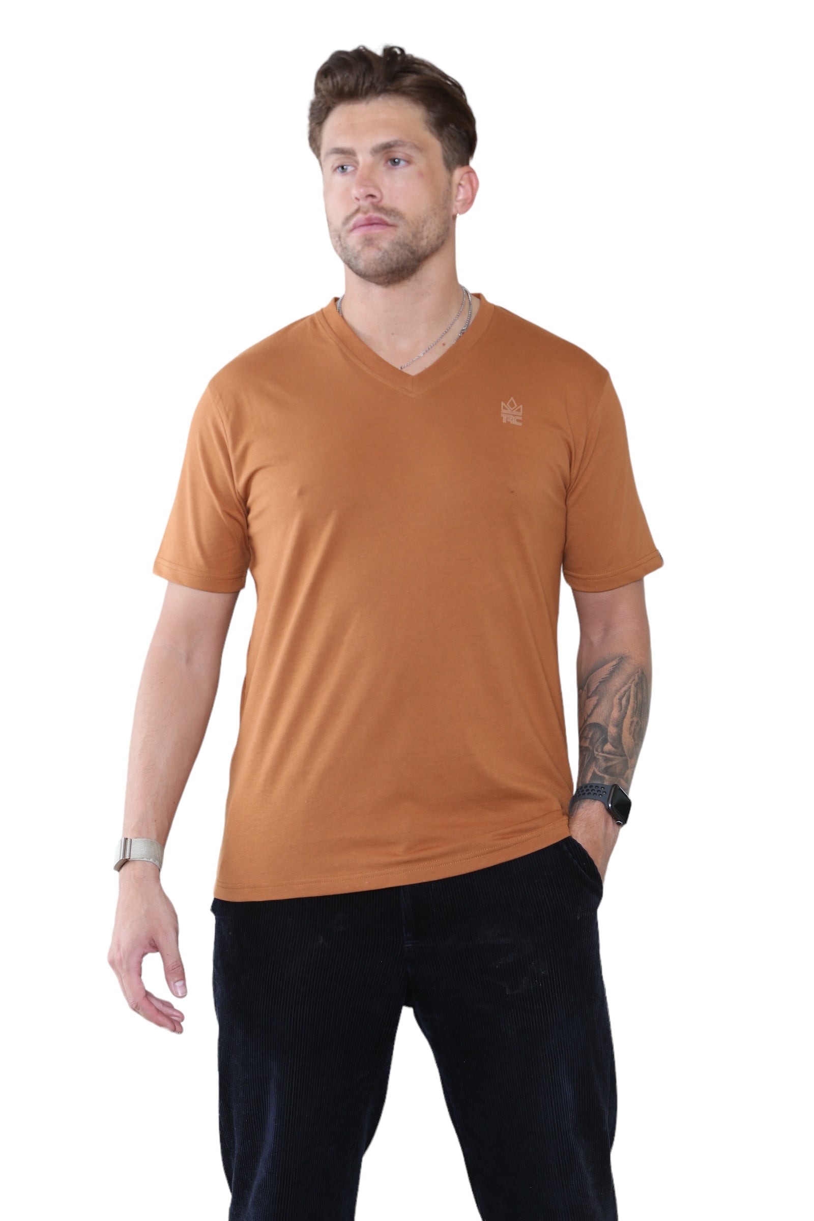 Pack of 4 organic Cotton Men's V Neck t-shirts