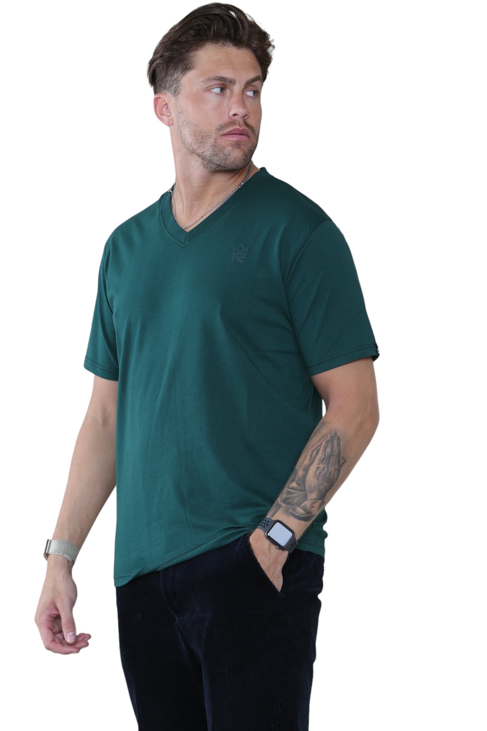 Pack of 4 organic Cotton Men's V Neck t-shirts