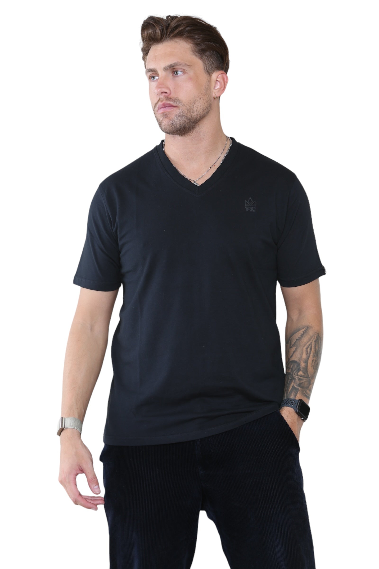 Pack of 4 organic Cotton Men's V Neck t-shirts