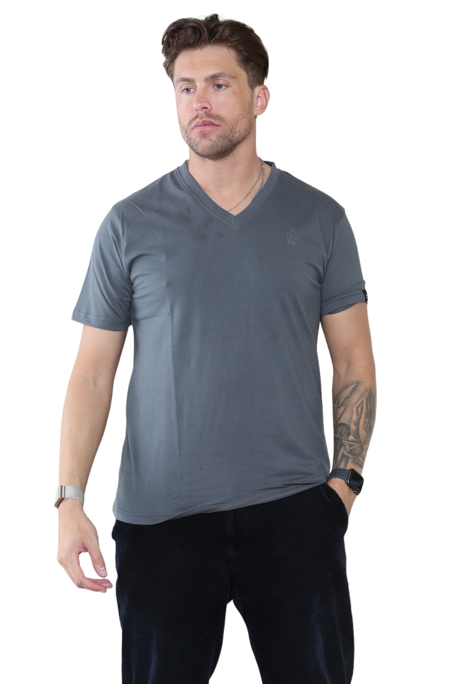 Pack of 4 organic Cotton Men's V Neck t-shirts