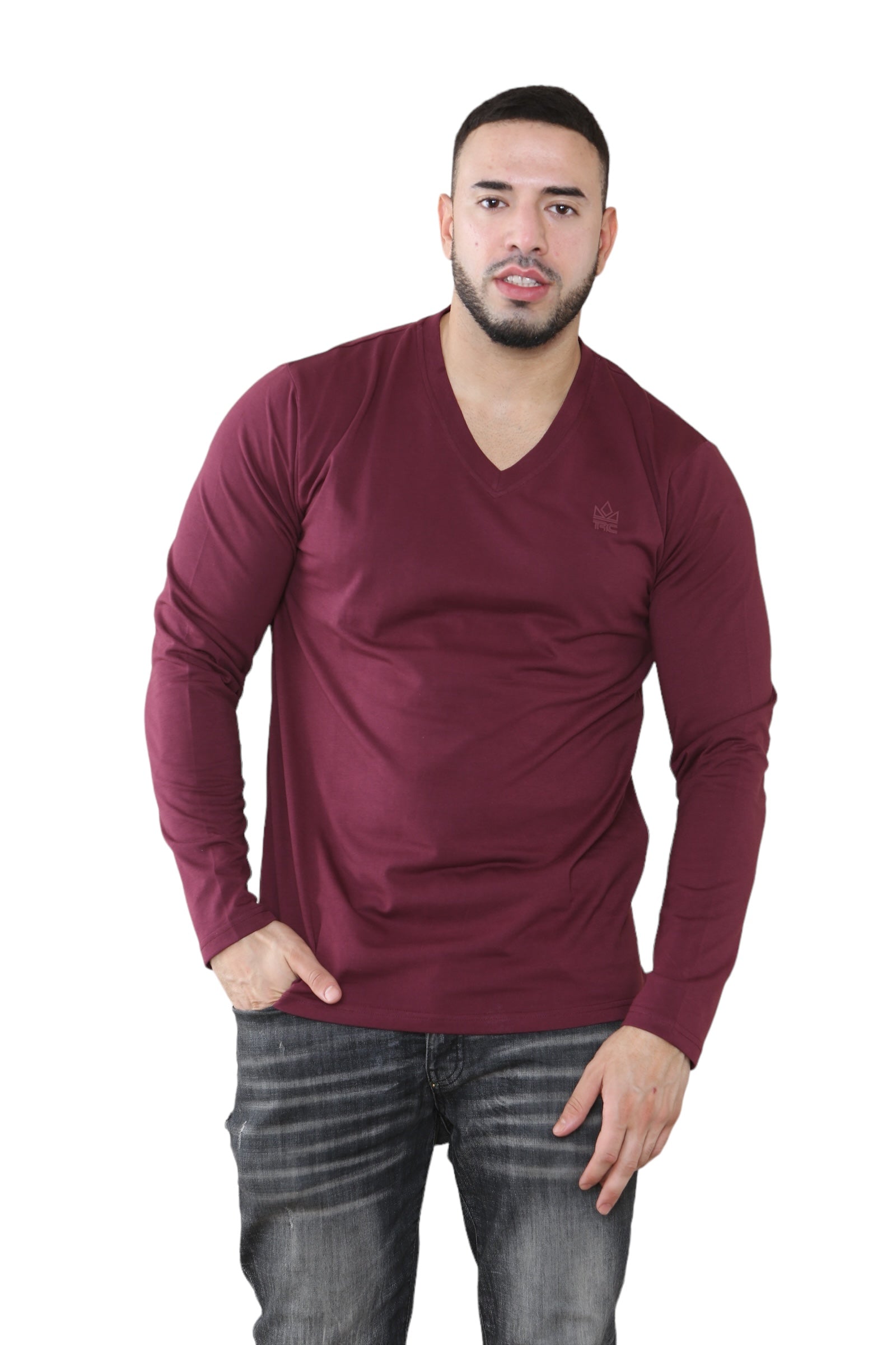 Pack of 3 Men's V Neck Full Sleeve T-Shirts