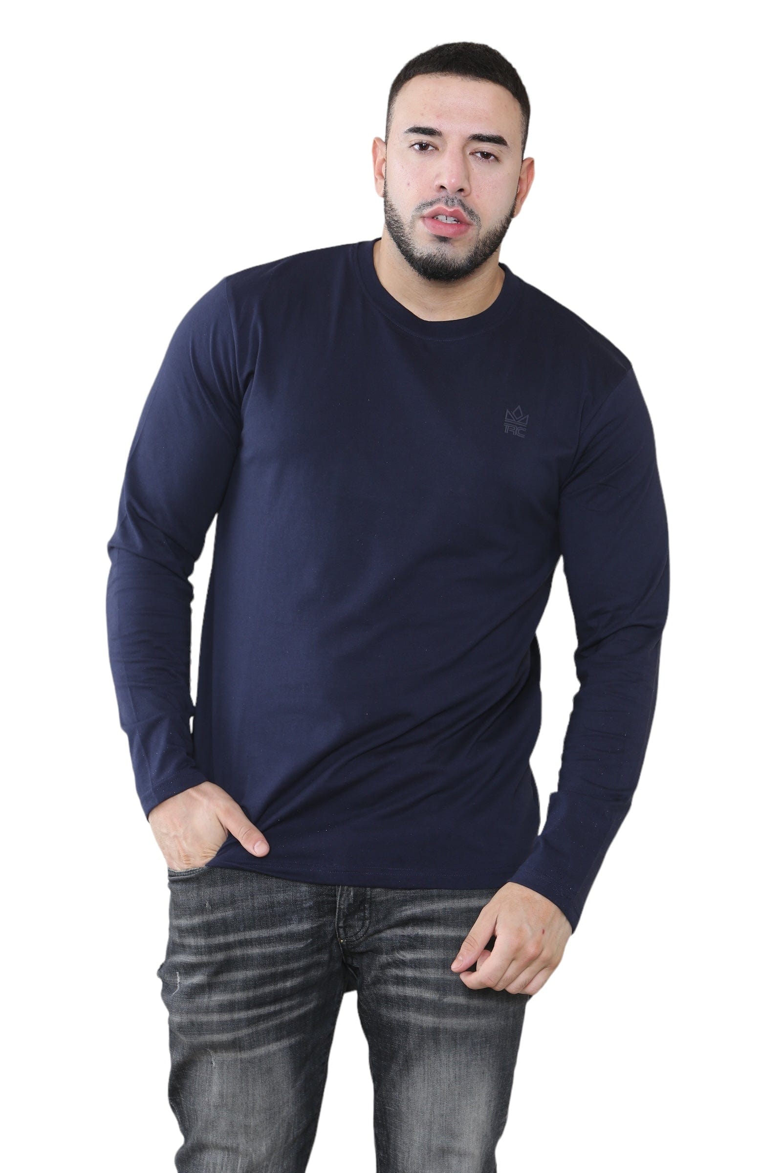 Pack of 3 Men's Round Neck Full Sleeve T-Shirts