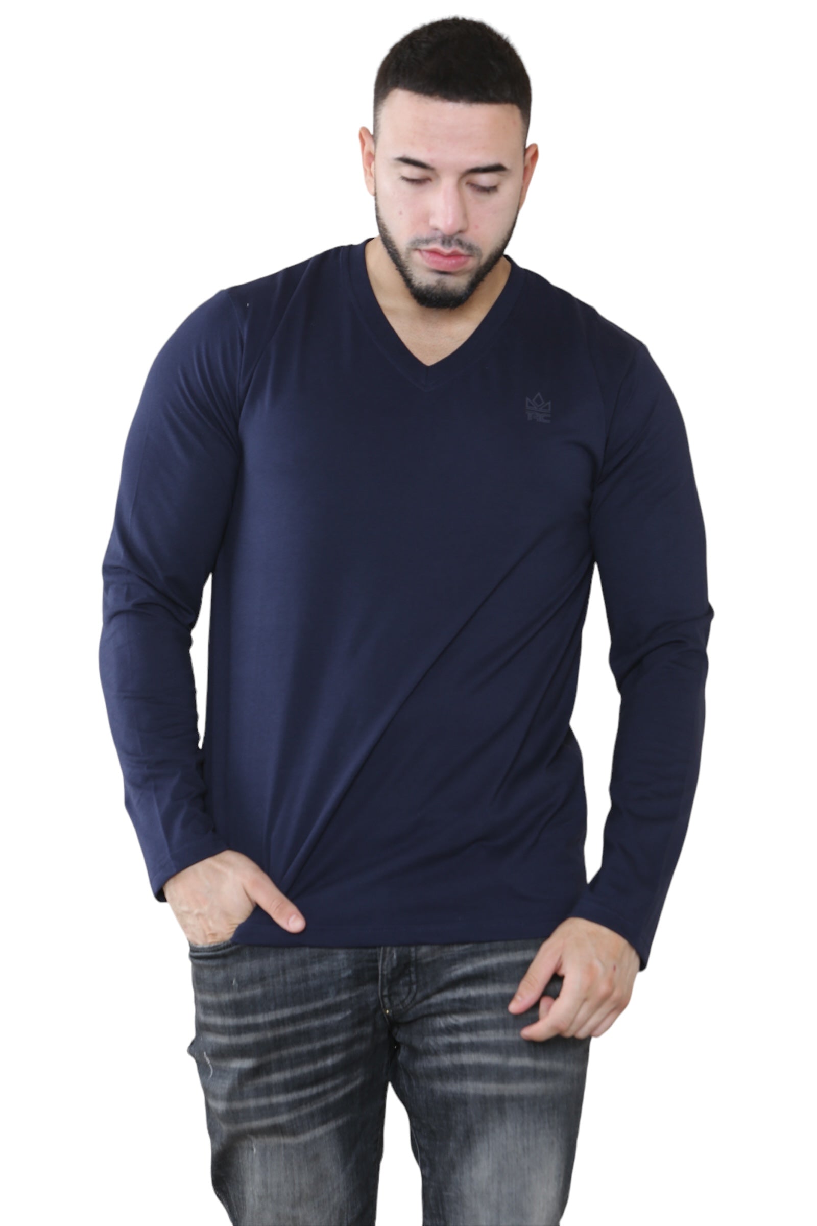 Pack of 3 Men's V Neck Full Sleeve T-Shirts