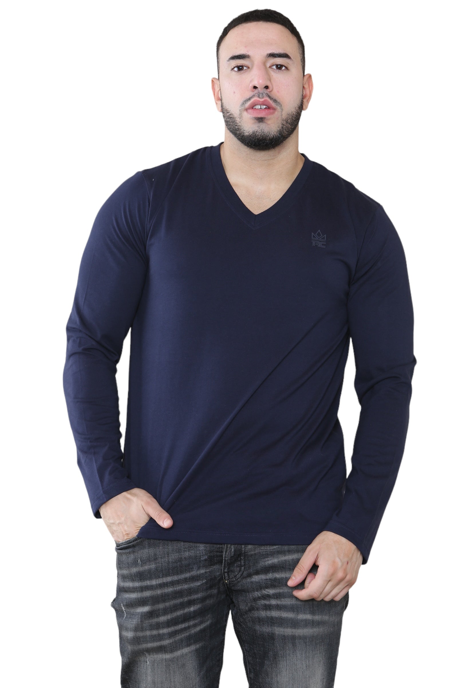 Pack of 3 Men's V Neck Full Sleeve T-Shirts